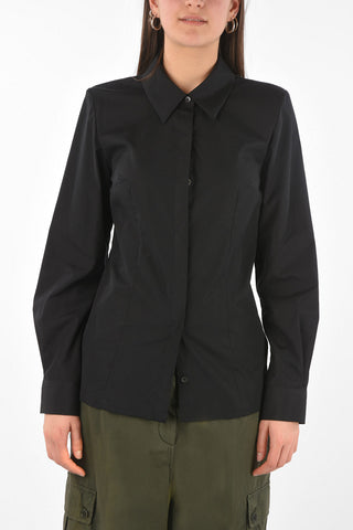 Padded Shoulder SLIM FIT Cotton Shirt