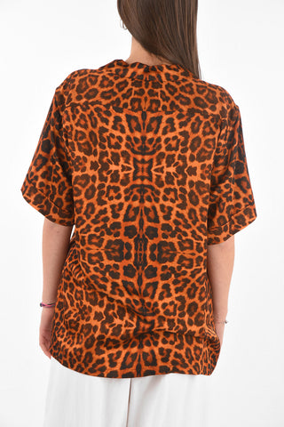 Animal Patterned CLIVE Satin Shirt