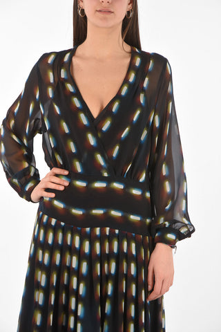 LEN LYE Pleated Skirt DOLTA Silk Midi Dress