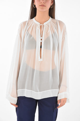 Tie Neck CEBON Silk Blouse