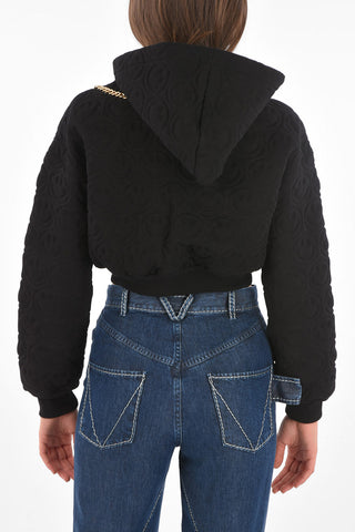 COUTURE! Quilted Cotton Crop Hoodie with Charms