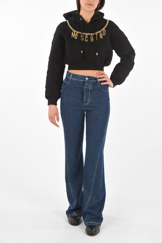 COUTURE! Quilted Cotton Crop Hoodie with Charms