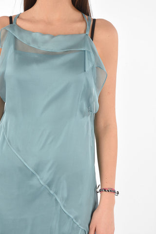 Sleeveless Petticoat Silk Dress