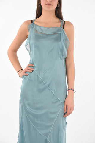Sleeveless Petticoat Silk Dress