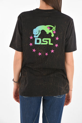 acid wash effect cotton T-JUST-E3 t-shirt