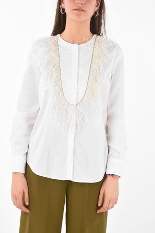 Feather Detail Cotton Shirt