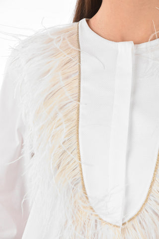 Feather Detail Cotton Shirt