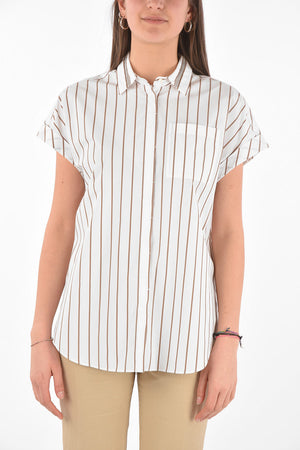 Breast-pocket Balanced Stripe Shirt