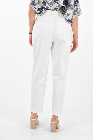 Double-pleated High-waisted Pants with Belt Loops