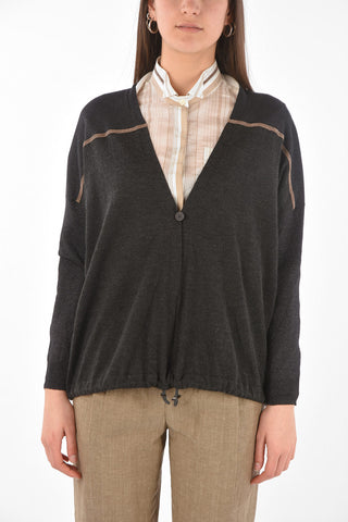 Cardigan in Cashmere e Seta con Coulisse