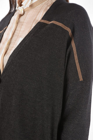 Cardigan in Cashmere e Seta con Coulisse