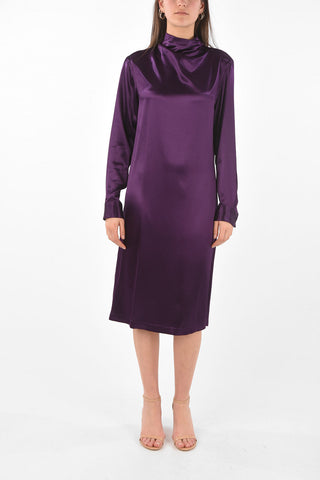 Turtleneck DIALAS Satin Midi Dress