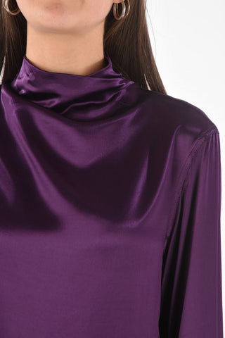 Turtleneck DIALAS Satin Midi Dress