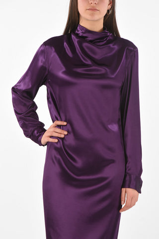 Turtleneck DIALAS Satin Midi Dress