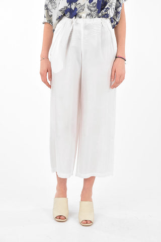 Pantaloni Palazzo in Satin con Coulisse