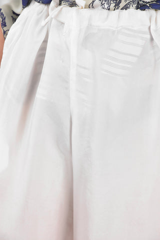 Pantaloni Palazzo in Satin con Coulisse