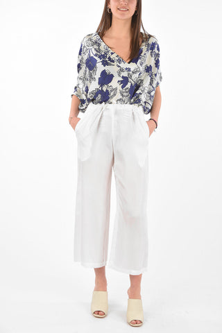 Pantaloni Palazzo in Satin con Coulisse
