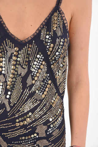 Sleeveless Sequined Midi Dress