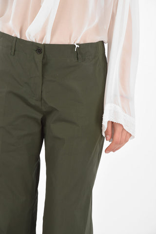 Pantaloni Chino in Cotone con Risvolto