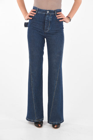 Jeans 5 Tasche Bootcut con Cuciture a Vista