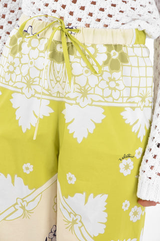 Floral Patterned Cotton Palazzo Pants