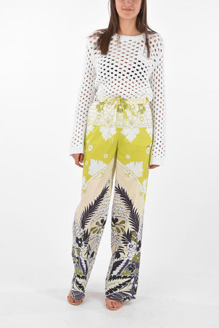 Floral Patterned Cotton Palazzo Pants
