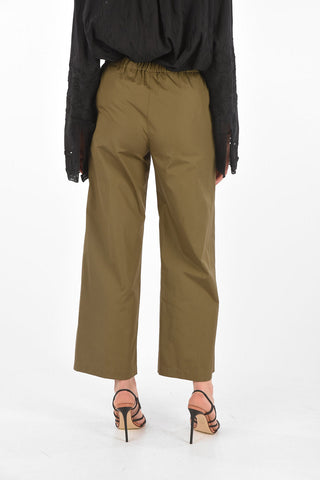 Elastic Waistband Cotton Palazzo Pants