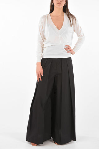 V Neck CHALK Cashmere Blend Sweater