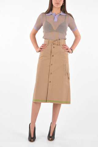 Multipocket SELVEDGE Cotton Midi Skirt