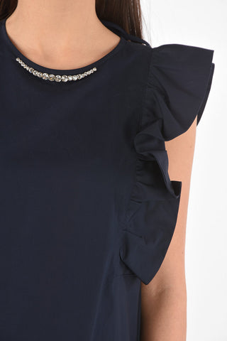 Swarovski Cotton Midi Shirt Dress