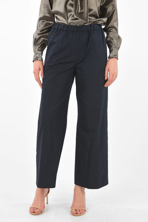 Elastic Waistband Cotton Palazzo Pants