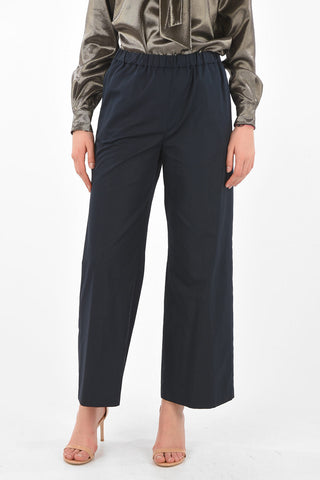 Elastic Waistband Cotton Palazzo Pants