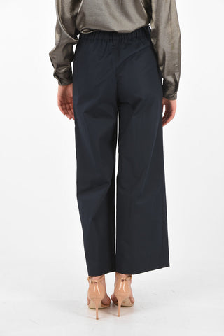 Elastic Waistband Cotton Palazzo Pants