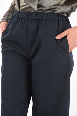 Elastic Waistband Cotton Palazzo Pants