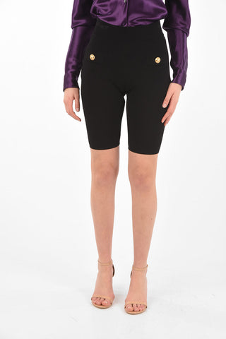 Back Zipped Ribbed Shorts