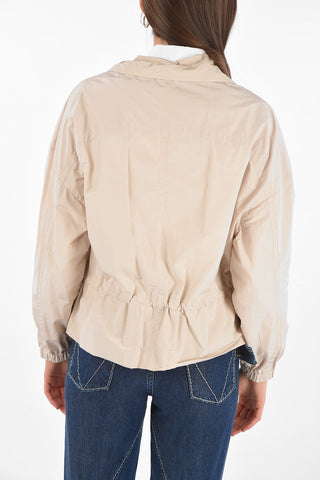 Giacca a Vento Sfoderata con Zip e Coulisse