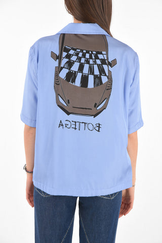 Printed BOWLING Reversible Padded Shirt