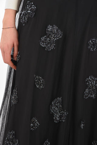 BLUGIRL Embroidered Tulle Long Skirt