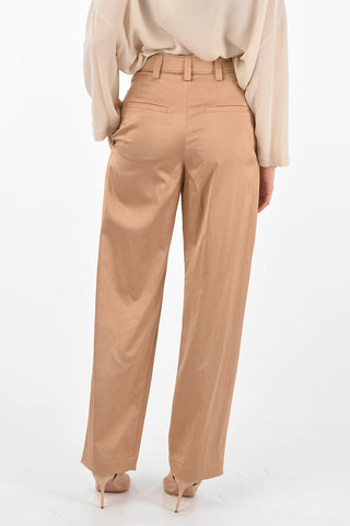 Pantaloni 4 Tasche in Satin a 2 Pinces