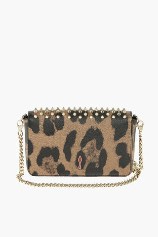 Studded ZOOMPOUCH Animal Printed Leather Shoulder Bag