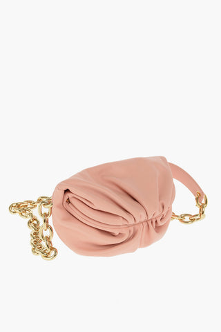Magnet Fastening THE MINI Leather Pouch with Chain