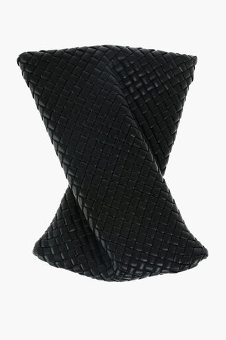Woven Leather CRISSCROSS Clutch