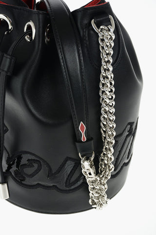 Borsa a Secchiello in Pelle MARIE JANE con Logo Ricamato