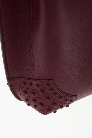 Borsa Tote in Pelle con Borchie e Doppio Manico