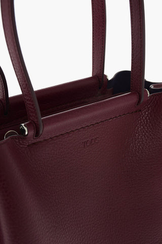 Borsa Tote in Pelle con Borchie e Doppio Manico