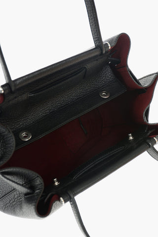 Borsa Tote in Pelle con Borchie e Doppio Manico