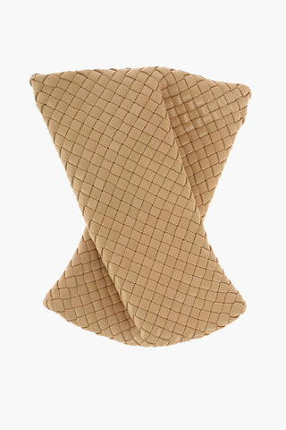 Woven Leather CRISSCROSS Clutch