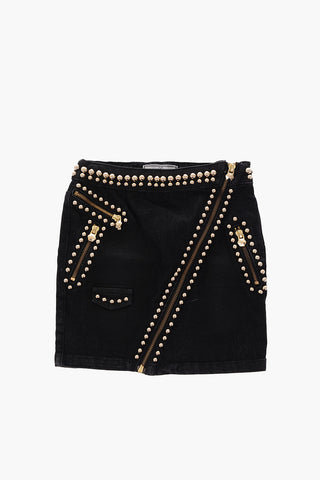 EST.1978 golden studded denim ELEONOR skirt