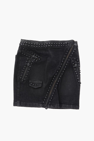 EST.1978 studded denim ELEONOR skirt