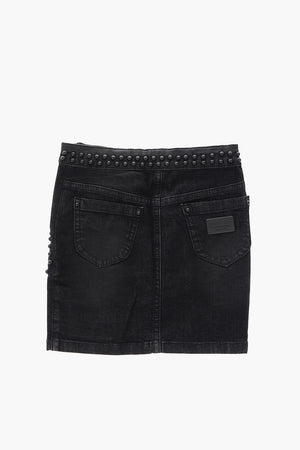 EST.1978 studded denim ELEONOR skirt